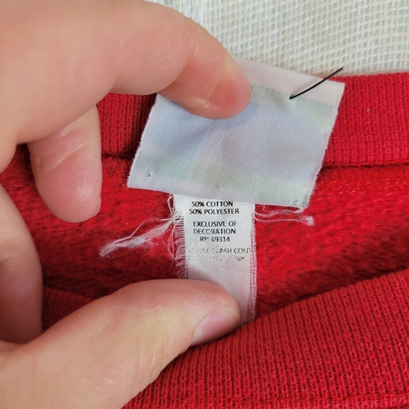 Vintage Champion Eco Fleece Boston University Crewneck Sweatshirt Red Size Large - Picture 5 of 9